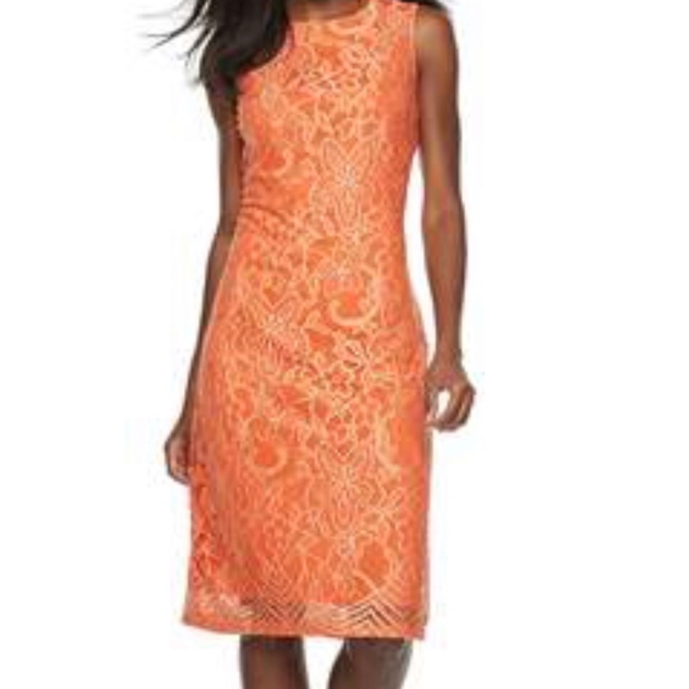SHARAGANO LACE DRESS